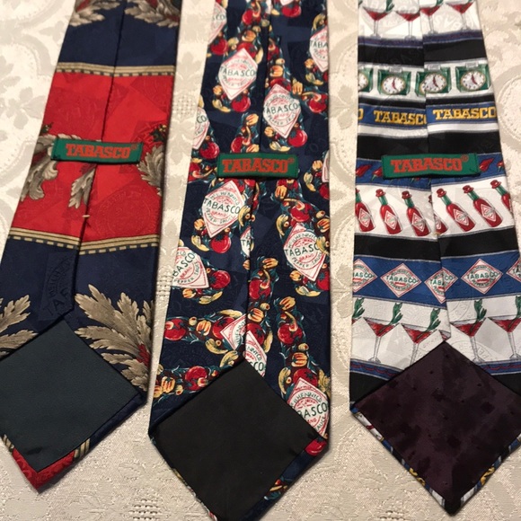Tabasco ties 3 vintage silk - Picture 5 of 5